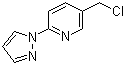 5-(氯甲基)-2-(1H-吡唑-1-基)吡啶分子结构 (CAS 748796-39-6)