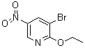 3-溴-2-乙氧基-5-硝基吡啶分子结构 (CAS 74919-31-6)