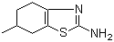 4,5,6,7-四氢-6-甲基-2-氨基苯并噻唑分子结构 (CAS 7496-50-6)