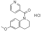 CAS # 7498-45-5, 1,2,3,4-Tetrahydro-6-methoxy-1-(3-pyridinylcarbonyl)quinoline monohydrochloride, NSC 407497