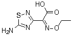 (Z)-5-氨基-alpha-(乙氧亚氨基)-1,2,4-噻二唑-3-乙酸分子结构 (CAS 75028-24-9)