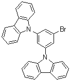 1-溴-3,5-二(咔唑-9-基)苯分子结构 (CAS 750573-24-1)