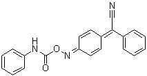 CAS # 7509-92-4, alpha-[4-[[[(Phenylamino)carbonyl]oxy]imino]-2,5-cyclohexadien-1-ylidene]benzeneacetonitrile, NSC 405907