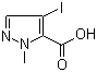 4-碘-1-甲基-1H-吡唑-5-羧酸分子结构 (CAS 75092-30-7)