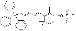 CAS # 751-83-7, [3-Methyl-5-(2,6,6-trimethyl-1-cyclohexen-1-yl)-2,4-pentadienyl]triphenylphosphonium hydrogen sulfate