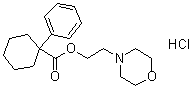 structure of CAS# 75136-54-8, 1-苯基环己烷羧酸 2-(4-吗啉基)乙基酯盐酸盐