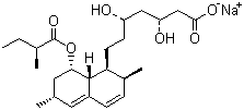 Lovastatin sodium salt  molecular structure (CAS 75225-50-2)