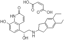 structure of CAS# 753498-25-8, 马来酸茚达特罗