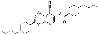 2,3-二氰基-1,4-亚苯基双([反式(反式)]-4-丁基-环己烷羧酸)酯分子结构 (CAS 75414-72-1)