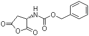 structure of CAS# 75443-62-8, N-[(3R)-Tetrahydro-2,5-dioxo-3-furanyl]carbamic acid phenylmethyl ester