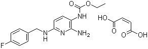 马来酸氟吡汀分子结构 (CAS 75507-68-5)