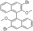 (R)-3,3'-二溴-2,2'-二甲氧基-1,1'-联萘分子结构 (CAS 75640-69-6)