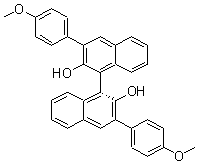 (1R)-3,3'-二(4-甲氧基苯基)[1,1'-联萘]-2,2'-二醇分子结构 (CAS 756491-51-7)