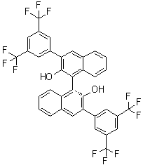 (R)-3,3'-二[3,5-二(三氟甲基)苯基]-1,1'-联萘酚分子结构 (CAS 756491-54-0)