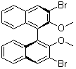 structure of CAS# 75714-59-9, (R)-3,3'-二溴-2,2-二甲氧基-1,1'-联萘