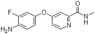 4-(4-氨基-3-氟苯氧基)-N-甲基吡啶-2-甲酰胺分子结构 (CAS 757251-39-1)