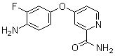 CAS # 757251-54-0, 4-(4-Amino-3-fluorophenoxy)pyridine-2-carboxamide, 4-(4-Amino-3-fluorophenoxy)picolinamide