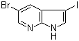 5-溴-3-碘-1H-吡咯并[2,3-b]吡啶分子结构 (CAS 757978-18-0)