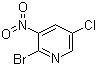 structure of CAS# 75806-86-9, 2-Bromo-5-chloro-3-nitropyridine