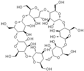 structure of CAS# 7585-39-9, beta-环糊精