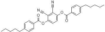 CAS 登录号：75942-28-8, 2,3-二氰基-1,4-亚苯基双(4-戊基苯甲酸)酯