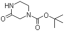 structure of CAS# 76003-29-7, 3-氧代-1-哌嗪羧酸叔丁酯
