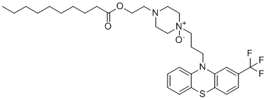 CAS # 76013-31-5, Fluphenazine decanoate N-1-oxide, 2-[4-oxido-4-[3-[2-(trifluoromethyl)phenothiazin-10-yl]propyl]piperazin-4-ium-1-yl]ethyl decanoate