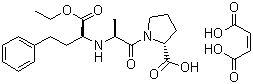 CAS # 76095-16-4, Enalapril maleate, (S)-1-(N-(1-(Ethoxycarbonyl)-3-phenylpropyl)-L-alanyl)-L-proline (Z)-2-butenedioate salt