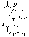 structure of CAS# 761440-16-8, 2,5-Dichloro-N-[2-[(1-methylethyl)sulfonyl]phenyl]-4-pyrimidinamine