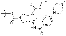 CAS # 761443-69-0, Ethyl 5-(tert-butoxycarbonyl)-3-[[4-(4-methylpiperazin-1-yl)benzoyl]amino]-4,6-dihydropyrrolo[3,4-c]pyrazole-1-carboxylate