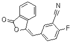 2-氟-5-[(3-氧代-1(3H)-异苯并呋喃亚基)甲基]苯腈分子结构 (CAS 763114-25-6)
