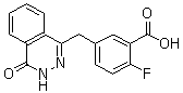 2-氟-5-(4-氧代-3,4-二氢酞嗪-1-甲基)苯甲酸分子结构 (CAS 763114-26-7)