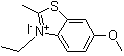 3-乙基-6-甲氧基-2-甲基苯并噻唑碘盐分子结构 (CAS 76328-38-6)