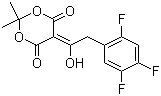 structure of CAS# 764667-64-3, 5-[1-羟基-2-(2,4,5-三氟苯基)亚乙基]-2,2-二甲基-1,3-二氧六环-4,6-二酮