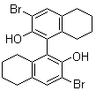 (S)-3,3'-二溴-5,5',6,6',7,7',8,8'-八氢-1,1'-联萘-2,2'-二醇分子结构 (CAS 765278-73-7)