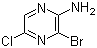 structure of CAS# 76537-18-3, 2-Amino-3-bromo-5-chloropyrazine