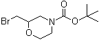 2-溴甲基吗啉-4-羧酸叔丁酯分子结构 (CAS 765914-78-1)