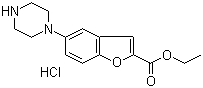 5-(1-哌嗪基)-2-苯并呋喃羧酸乙酯盐酸盐分子结构 (CAS 765935-67-9)