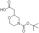 structure of CAS# 766539-28-0, 4-Boc-2-morpholineacetic acid