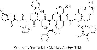 structure of CAS# 76712-82-8, 组氨瑞林