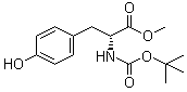 structure of CAS# 76757-90-9, N-叔丁氧羰基-D-酪氨酸甲酯