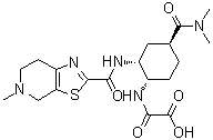 [[(1S,2R,4S)-4-[(二甲基氨基)羰基]-2-[[(4,5,6,7-四氢-5-甲基噻唑并[5,4-c]吡啶-2-基)羰基]氨基]环己基]氨基]氧代乙酸分子结构 (CAS 767625-11-6)