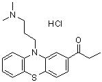 丙酰丙嗪盐酸盐分子结构 (CAS 7681-67-6)