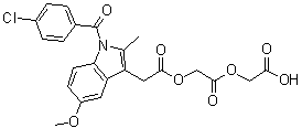 CAS # 76812-49-2, 1-(4-Chlorobenzoyl)-5-methoxy-2-methyl-1H-indole-3-acetic acid 2-(carboxymethoxy)-2-oxoethyl ester
