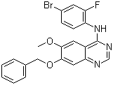structure of CAS# 768350-54-5, 7-(Benzyloxy)-4-(4-bromo-2-fluoroanilino)-6-methoxyquinazoline