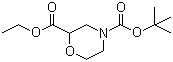 2,4-吗啉二羧酸 4-叔丁酯 2-乙酯分子结构 (CAS 768371-16-0)