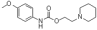 CAS 登录号：76875-82-6, (4-甲氧基苯基)氨基甲酸 2-(1-哌啶基)乙基酯