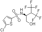 5-氯-N-[(1S)-3,3,3-三氟-1-(羟基甲基)-2-(三氟甲基)丙基]-2-噻吩磺酰胺分子结构 (CAS 769169-27-9)