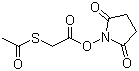 N-琥珀酰亚胺基-S-乙酰硫基乙酸酯分子结构 (CAS 76931-93-6)