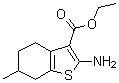 2-氨基-4,5,6,7-四氢-6-甲基苯并[b]噻吩-3-羧酸乙酯分子结构 (CAS 76981-71-0)